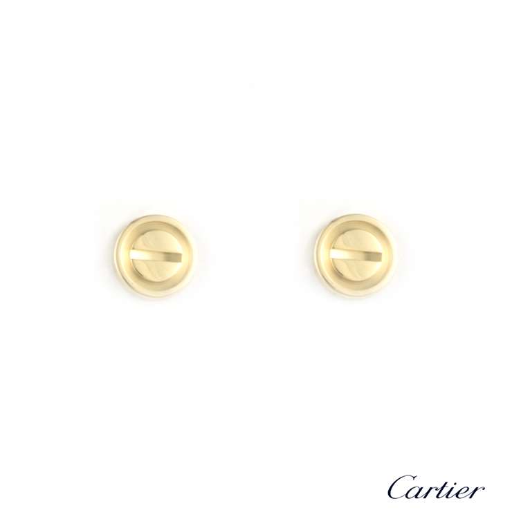 cartier gold love stud earrings